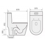 Richford R635 一體式自由咀座廁 - 單孔超旋沖水、雙檔節水、圓形按鍵